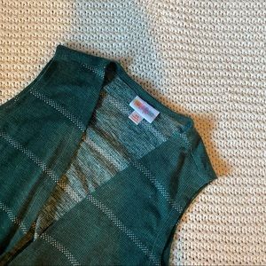 LuLaRoe Joy Vest XS Hunter Green